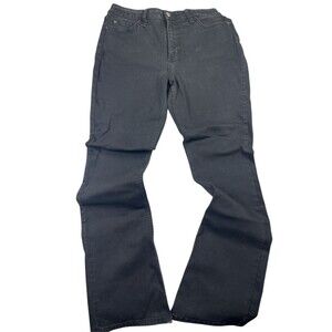 Lee Jeans Women's‎ 12 Medium Black Denim Cotton Regular Fit Mid-Rise Bootcut Leg